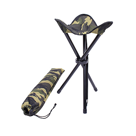 Rothco Collapsible Stool With Carry Strap, Woodland Camo, 4554-WoodlandCamo