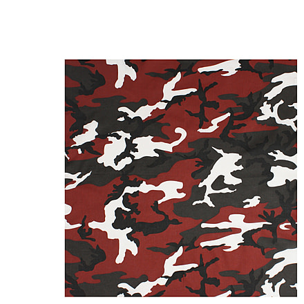 Rothco Colored Camo Bandana, Red Camo, 4134-RedCamo