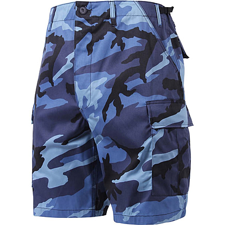 Rothco Colored Camo BDU Shorts, Sky Blue Camo, XS, 65218-SkyBlueCamo-XS