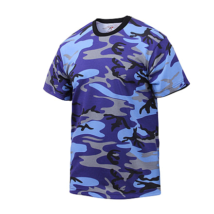 Rothco Colored Camo T-Shirts, Electric Blue Camo, Small, 60173-ElectricBlueCamo-S