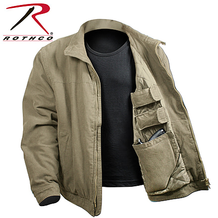 Rothco Concealed Carry 3 Season Jacket, Khaki, 4XL, 53878-Khaki-4XL