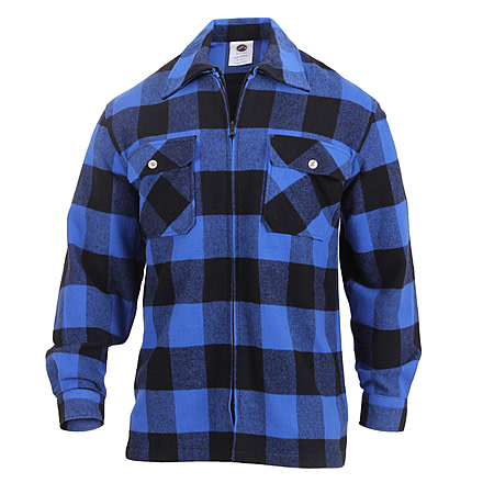 Rothco Concealed Carry Flannel Shirt, Blue, Small, 3866-Blue-S
