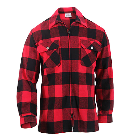 Rothco Concealed Carry Flannel Shirt, Red, L, 3966-Red-L