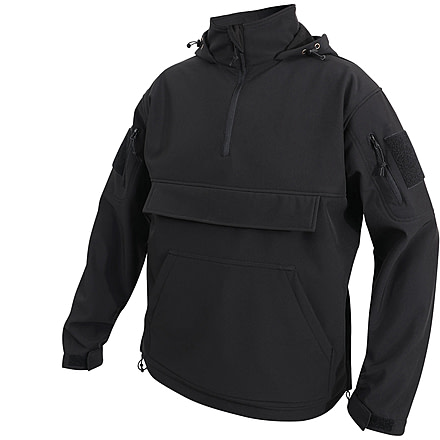 Rothco Concealed Carry Soft Shell Anorak, Mens, Black, 3XL, 3842