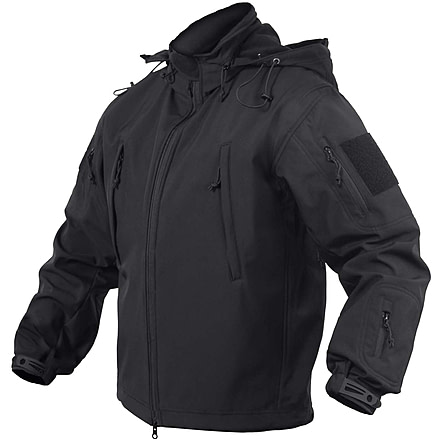 Rothco Concealed Carry Soft Shell Jacket, Black, Medium, 55385-Black-M
