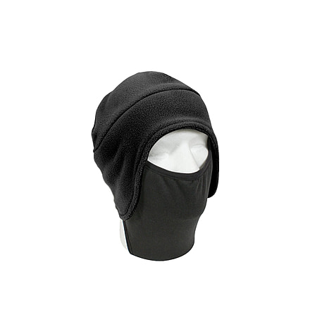 Rothco Convertible Fleece Cap w/ Poly Facemask, Black, 8943-Black
