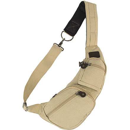 Rothco Crossbody Canvas Sling Bag, Khaki, 24982-Khaki