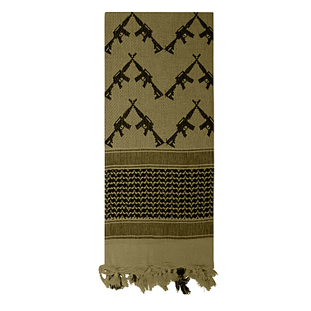 Rothco Crossed Rifles Shemagh Tactical Scarf, Olive Drab, 8737-OliveDrab