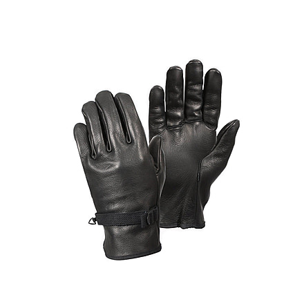 Rothco D3-A Type Leather Gloves, Black, 7, 3383-Black-7