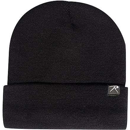 Rothco Deluxe Fine Knit Fleece-Lined Watch Cap - Mens, Black, One Size, 57870-Black