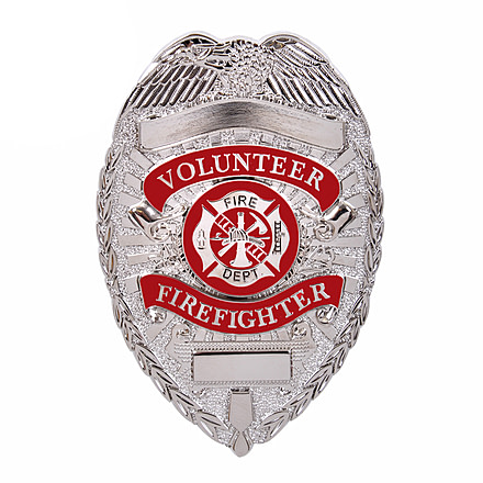 Rothco Deluxe Fire Department Badge, Silver, 1928-Silver