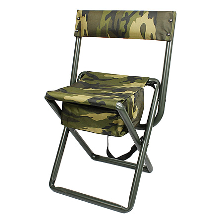 Rothco Deluxe Folding Stool With Pouch, Woodland Camo, 4578-WoodlandCamo