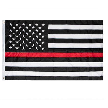 Rothco Deluxe Thin Red Line Flag / 3 X 5, 15961