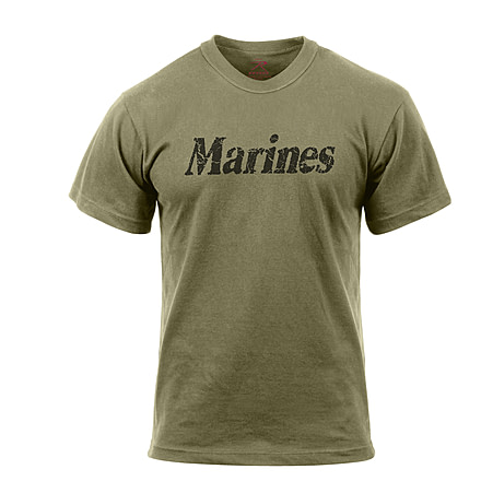 Rothco Distressed Marines T-Shirt, Small, 66455-S