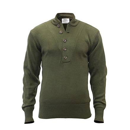 Rothco G.I. Style 5-Button Acrylic Sweater, Olive Drab, Small, 6368-OliveDrab-S