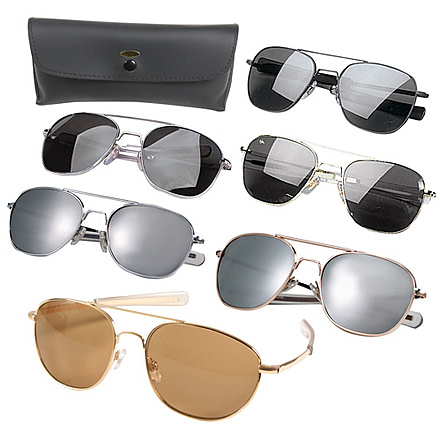 Rothco G.I. Type Aviator Sunglasses, Gold / Smoke, 55, 10604-GoldSmoke-52MM