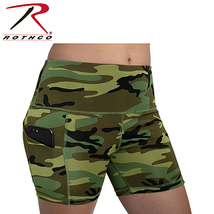 Rothco Workout Performance Legging Shorts - Women's, Camo, Extra Small, 4980-XS