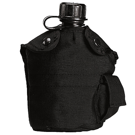 Rothco G.I. Type Enhanced Nylon 1qt. Canteen Cover, Black, 40010-Black