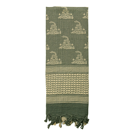 Rothco Gadsden Snake Shemagh Tactical Desert Scarf, Foliage Green, 88529-FoliageGreen