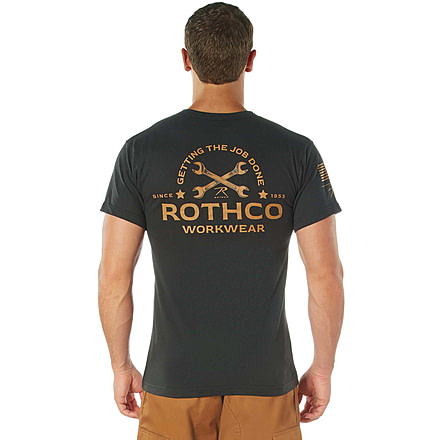 Rothco Getting The Job Done T-Shirt, Black, S, 11350-Black-S