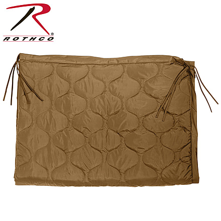 Rothco GI Type Rip-Stop Poncho Liner With Zipper, Coyote Brown, 88477-CoyoteBrown