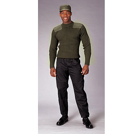 Rothco Government Type Wool Commando Sweater, 42, Olive Drab, 6348-42-OliveDrab