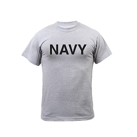 Rothco Grey Physical Training T-Shirt, XL, 60010-Navy-XL