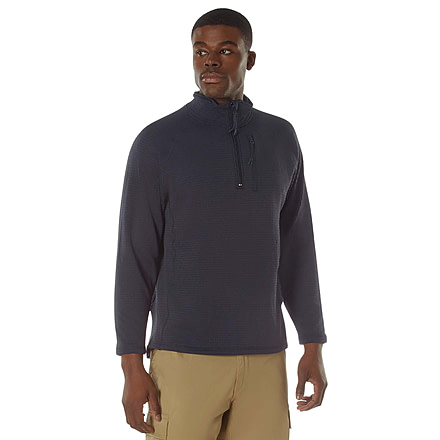 Rothco Grid Fleece Pullover, Midnight Navy Blue, Extra Large, 613902039766
