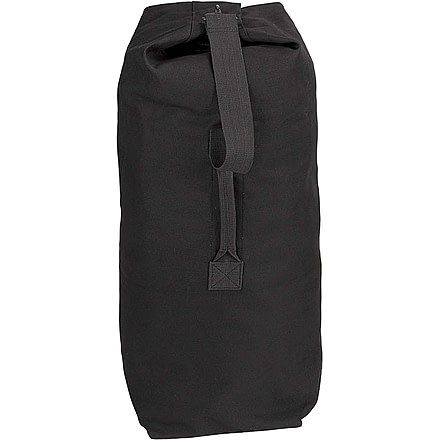 Rothco Heavyweight Top Load Canvas Duffle Bag, Black, 21x36, 3336-Black-21x36