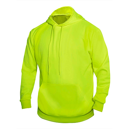 Rothco High-Vis Performance Hooded Sweatshirt - Mens, Safety Green, Small, 10381-S