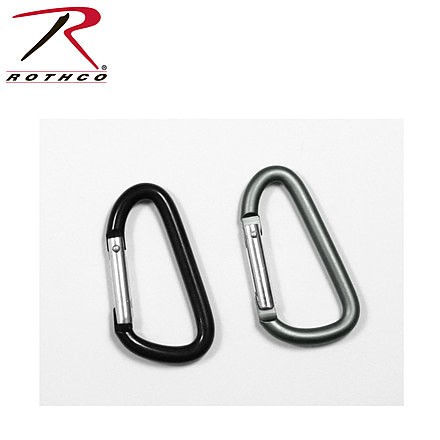 Rothco Jumbo 80mm Accessory Carabiners, Black, 261-Black