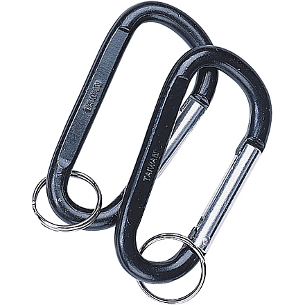 Rothco Jumbo 80mm Carabiner With Key Ring, Stainless, 260-064