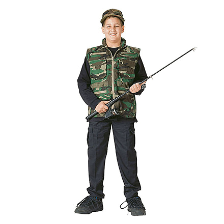 Rothco Ranger Vest - Kid's, Small, Woodland Camo, 8555-519