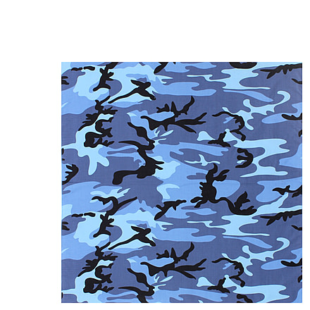 Rothco Large Camo Bandana, Sky Blue Camo, 4347-SkyBlueCamo