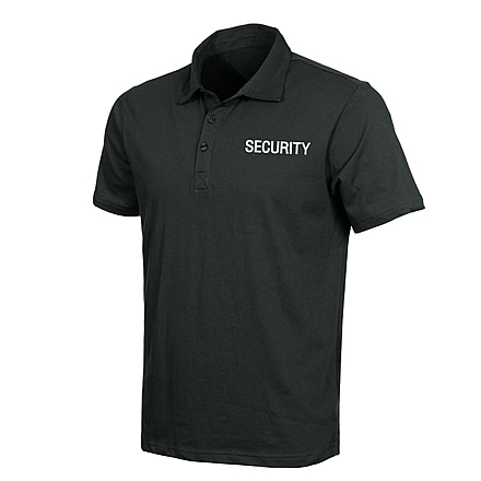 Rothco Law Enforcement Printed Polo Shirt - Security, Black, Small, 7698-Black-Security-S