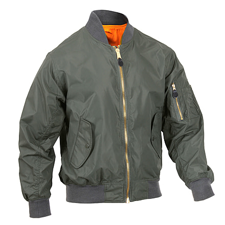 Rothco Lightweight MA-1 Flight Jacket, Sage Green, XL, 6325-SageGreen-XL