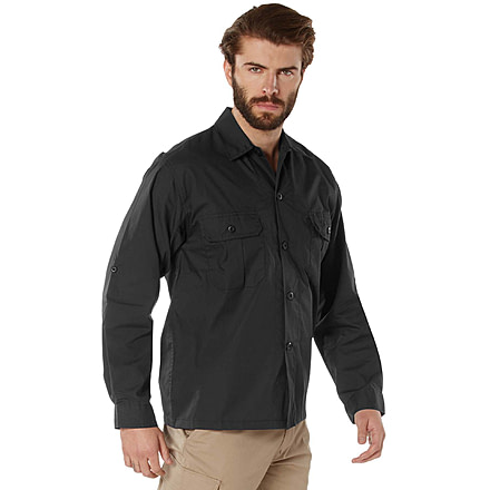 Rothco Lightweight Tactical Shirt - Mens, Black, Small, 10725-Black-S
