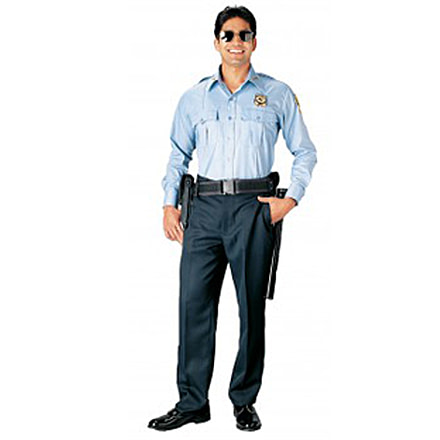 Rothco Long Sleeve Uniform Shirt, Light Blue, Small, 30010-LightBlue-S