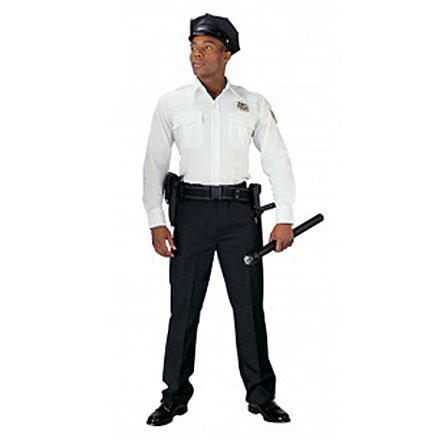 Rothco Long Sleeve Uniform Shirt, White, Small, 30000-White-S