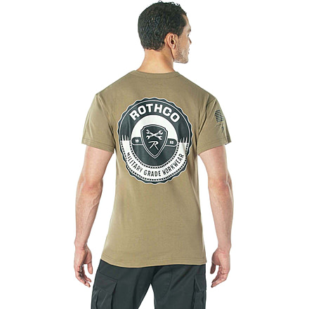 Rothco Military Grade Workwear Bottle Cap T-Shirt - Mens, Coyote Brown, 2XL, 11366-CoyoteBrown-2XL