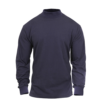 Rothco Mock Turtleneck, Midnight Navy Blue, Small, 3400-MidnightNavyBlue-S