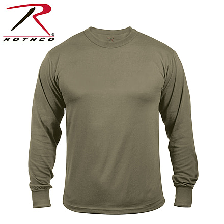 Rothco Moisture Wicking Long Sleeve T-Shirt, AR 670-1 Coyote Brown, L, 3753-AR670-1CoyoteBrown-L