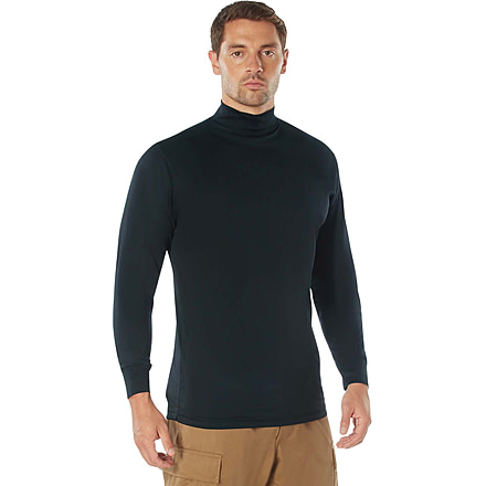 Rothco Moisture Wicking Mock Turtleneck, Midnight Navy Blue, S, 31510-MidnightNavyBlue-S