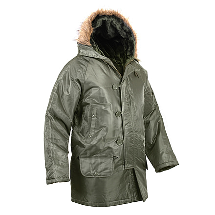 Rothco N-3B Snorkel Parka, Sage Green, M, 9387-SageGreen-M