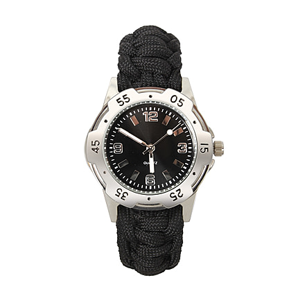 Rothco Paracord Bracelet Watch, Black, 9, 4253-Black-9Inches