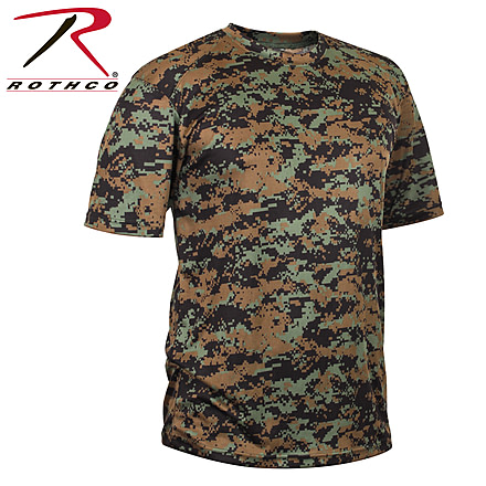 Rothco Polyester Performance T-Shirt, Woodland Digital Camo, 3XL, 44022-WoodlandDigitalCamo-3XL