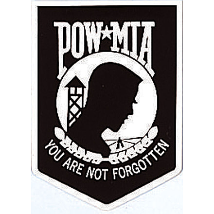 Rothco POW-MIA Decal, Black/White, 1699