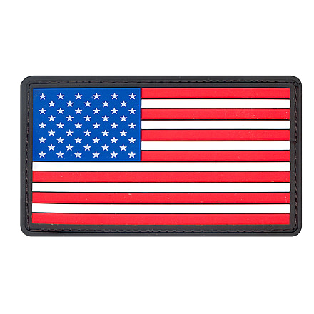 Rothco PVC US Flag Patch With Hook Back, Red/White/Blue, Bulk Packaging, 27784-RedWhiteBlue-BulkPackaging