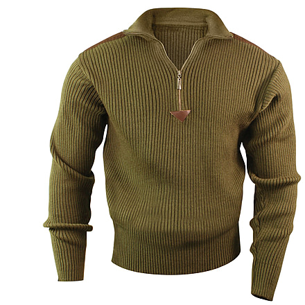 Rothco Quarter Zip Acrylic Commando Sweater, Olive Drab, Small, 3370-OliveDrab-S