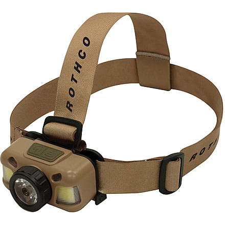 Rothco Rechargeable 600 Lumen Led Headlamp, Coyote Brown, 28560-CoyoteBrown